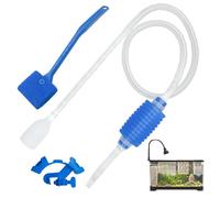 JRJRN 1.45m Aquarium Fish Tank Aspirateur Set, Pompe A Siphonner Eau avec Brosse et Support de Tuyau d'eau, Pompe Nettoyage Aquarium pour Le Nettoyage et Le Changement d'eau dans Le Réservoi