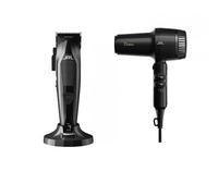 JRL Diamant Tondeuse à Cheveux Professionnelle Barbier Clipper Sèche-Cheveux Vortice Kit Coiffeur Noir Professionnel Barbier Accessoires (Set 5)