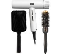 JRL Diamant Tondeuse à Cheveux Professionnelle Barbier Tondeuse Sèche-Cheveux Vortice Kit Coiffeur Noir Professionnel Barbier Accessoires (Forte Pro 2020H Combo Kit - Blanc)