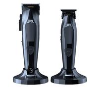 JRL Diamante Professional Tondeuse & Tondeuse Combo - Tondeuse professionnelle et tondeuse de contours, moteur sans balais, lames de précision, sans fil, kit de barbier et de coiffeur (noir)