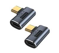 JRLinco Lot de 2 adaptateurs USB C mâle vers Femelle coudés à 90 degrés pour Transfert de données Compatible avec Samsung, MacBook et Autres appareils USB-C