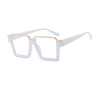 JRLLFD Lunettes carrées pour femmes et hommes, monture métallique, surdimensionnées, en gros, 5, taille unique