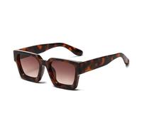 JRLLFD Lunettes de soleil femme mode punk homme vintage nuances Uv400 femme rétro (léopard)
