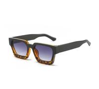 JRLLFD Lunettes de soleil femme mode punk homme vintage nuances Uv400 femme rétro (noir léopard)