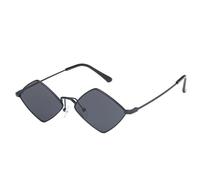 JRLLFD Lunettes de Soleil Losange pour Femmes Petite Monture Lunettes de Soleil Cateye pour Dames Lunettes de Loisirs Rétro Nuances Noir, Noir, Taille Unique