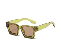 JRLLFD Lunettes de soleil rétro pour femmes, style punk, vintage, UV400 (vert)