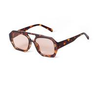 JRLLFD Lunettes de soleil rétro surdimensionnées pour femmes, double pont, rectangulaires, pour hommes (taille unique/7)