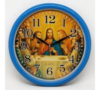 JRose Collections Horloge Murale 28cm - Silencieuse, Mouvement Quartz - Décor Religieux avec Jésus et les Apôtres