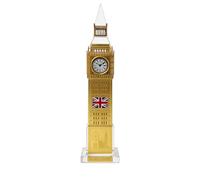 JRose Collections Horloge souvenir Big Ben changeant de couleur, 24 cm de haut, décoration de table décorative à LED avec détails Union Jack