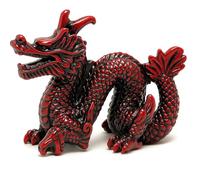JRose Collections Porte-bonheur chinois Feng Shui en forme de dragon rouge pour la prospérité 7,5 cm de haut (JR1068)