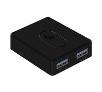 Jrpzcv 1X2/2X1 Commutateur Commutateur Répartiteur USB Contrôleur Partagé pour Ordinateur Portable Imprimante Clavier Souris Noir, D