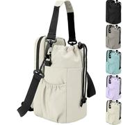 JRQCSJY Porte-bouteille d'eau avec sangle, sac de transport pour bouteille d'eau isotherme de 81/1 200 ml avec poche pour téléphone, sac à bandoulière pour bouteille d'eau pour randonnée, marche