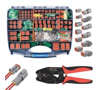 JRready Deutsch Connecteur Kit 635 PCS Compris Pince Sertir DT Connector 2 3 4 6 8 12 Broches IP68 Étanche kit Bornes Deutsch Taille 16 14-18 AWG Outil Deutsch Démontage Réparation Automobile