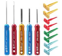 JRready ST5236 Outil d'extraction de pins Deutsch pour contacts solides/emboutis 16#, 12#, 20# 10-22 AWG, retrait de terminaux avec acier DRK-RT1 pour connecteurs Deutsch DT, DTM, DTP, 13 pièces