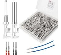 JRready ST6255-100 Kit de contacts Deutsch, 100 paires taille 16, contacts estampés mâles/femelles, 14-18 AWG, 13 A, bronze phosphoreux sans plomb, pour connecteurs DT HD10 HDP20 HD30 DRC