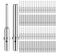 JRready ST6260 Kit de Contact DTM Allemand 20# Allemand Solid Pin Male Female Wire Gauge 20-22AWG Allemand Terminal Pins Pour connecteur série HD30 HDP20 DRC Strike DRB 80 Pièces