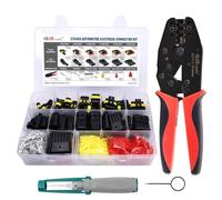JRready ST6483 Outil de sertissage ACT-LY-AMP1.5 avec connecteurs étanches 1/2/3/4/5/6 broches et outil de retrait, kit de connecteurs de fils électriques automobiles étanches pour voiture