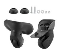 JRSHIRLEYLTD 1 paire de roues de rechange pour bagages, valises, roulettes de valise, outils de rechange en plastique, kit d'accessoires de réparation pour bagages à roulettes, valises rigides., Noir