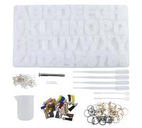 JRSHIRLEYLTD 1 pcs Silicone Moule Résine Lettres, Silicone Lettre Résine Moulage Moule Kit Bijoux Numériques Epoxy Résine, Silicone Moule Lettre Résine Moulage Résine Moulage Résine