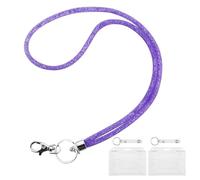 JRSHIRLEYLTD 1 Pièce Cordon en Strass Bling avec Anneau Porte-Clés et Ensembles de cartes en Plastique,Kit pour porte-carte d'identité,Lanière Collier Cordon en Cristal,Pour ID Badge