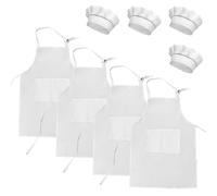 JRSHIRLEYLTD 4 pièces Tablier de cuisine, tablier réglable, tenue de chef, pour la cuisine, la pâtisserie, la cuisine, le restaurant, l'artisanat, les jeunes, les amateurs et les adultes