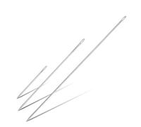 JRSHIRLEYLTD Aiguilles à coudre professionnelles de 30,5 cm - Aiguilles à grand chas en acier inoxydable - Épaisseur : 3 mm - Pour la maison, le cuir, la tapisserie, la broderie, le