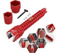 JRSHIRLEYLTD Clé de robinet, 8 en 1 Clé de robinet, installateur de robinet, outil de clé de robinet, pour évier, salle de bain, cuisine