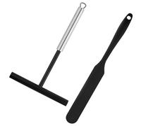 JRSHIRLEYLTD Distributeur de crêpes, en acier inoxydable, avec 1 spatule en silicone, pour la cuisson des crêpes