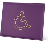 JRSHIRLEYLTD Étui pour carte pour personne handicapée, porte-cartes, protection portefeuille, cuir PU, pour handicapé, carte de stationnement, porte-badge pour voiture (violet), lilas, 17.5 x 14.5cm,