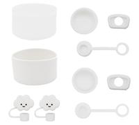 JRSHIRLEYLTD Lot de 10 bouchons en silicone anti-fuite, manchon d'amortisseur en silicone, manchon anti-fuite, manchon de fond de bouteille d'eau pour gobelets 2,0 et 1,0, 40 oz/30 oz