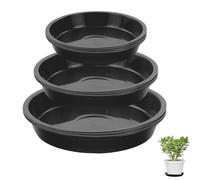 JRSHIRLEYLTD Lot de 10 soucoupes en plastique pour pots de fleurs, pour jardin, intérieur et extérieur, cours, balcons (3 tailles)