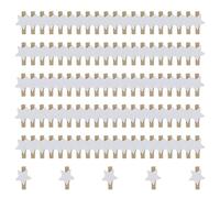 JRSHIRLEYLTD Lot de 105 pinces à linge en bois en forme d'étoiles - Pinces décoratives - Pinces à linge de Noël pour photos, petites pinces à linge pour Noël, fête, décoration de mariage