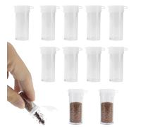 JRSHIRLEYLTD Lot de 11 mini salières avec couvercle pour les déplacements - Shakers à sel portables pour kit d'épices - Petite salière universelle - Pour le voyage - Salière et poivre - 6 g