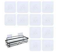 JRSHIRLEYLTD Lot de 12 crochets adhésifs de rechange pour étagère de douche, étagère de salle de bain, porte-savon, accessoires de cuisine, sans perçage