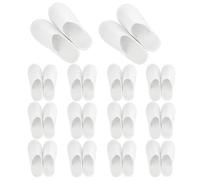 JRSHIRLEYLTD Lot de 14 paires de pantoufles jetables blanches pour femme - Bout fermé - Chaussons d'hôtel - Pantoufles d'invités pour filles et femmes - Pour fête, invité, voyage, maison, hôtel,