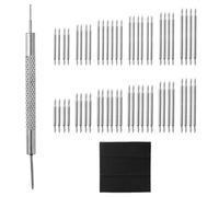 JRSHIRLEYLTD Lot de 144 barrettes à ressort en acier inoxydable de qualité supérieure - 8-25 mm - Outil de réparation professionnel - 18 tailles différentes - Argenté - Avec 1 chiffon de nettoyage