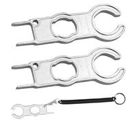 JRSHIRLEYLTD Lot de 2 outils de montage enfichables en aluminium - Outil de montage pour prise MC4 MC4 - Clé à molette avec porte-clés en métal