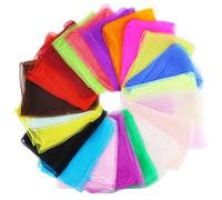 JRSHIRLEYLTD Lot de 21 serviettes de jonglage 60 x 60 cm - En mousseline de soie - Pour la gymnastique, la jonglerie - Multicolore