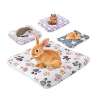 JRSHIRLEYLTD Lot de 4 lits en peluche, chauds et moelleux, pour petits animaux, petits animaux, tapis pour lapins, chinchillas, écureuils, cochons d'Inde
