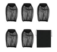 JRSHIRLEYLTD Lot de 5 moustiquaires pour insectes - Protection contre les mouches et les insectes avec sac de rangement - Pour camping, randonnée, pêche, jardinage - Noir, Noir , taille unique