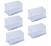 JRSHIRLEYLTD Lot de 5 porte-cartes de visite en acrylique à 2 niveaux - Pour bureau, maison, école