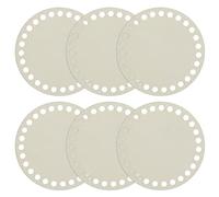 JRSHIRLEYLTD Lot de 6 paniers en bois - Ronds - Blancs - Pour le bricolage, la décoration de la maison, le tissage - 10 cm