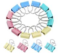 JRSHIRLEYLTD Lot de 60 mini pinces de reliure colorées en métal 15 mm