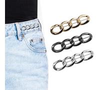 JRSHIRLEYLTD Lot de 7 clips de serrage pour pantalons - Boucles de taille réglables - Boutons réutilisables - Clip de réglage de la taille en alliage pour jeans amples - Pantalons et jupes