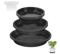 JRSHIRLEYLTD Lot de 9 soucoupes rondes en plastique pour pot de fleurs - Pour l'intérieur et l'extérieur