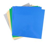 JRSHIRLEYLTD Plaque de Construction Compatible avec la Plupart des Marques, Lot de 8 plaques de Base Classiques 25,5 x 25,5 cm, éducatif créatif