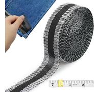 JRSHIRLEYLTD Ruban adhésif pour ourlet, thermocollant, 10 m, pour ourlet, pantalons, vêtements, tissus, avec 1 mètre ruban double face de 1,5 m