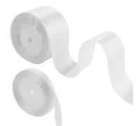 JRSHIRLEYLTD Ruban cadeau blanc - 5 cm x 22 m - Satin de polyester - Ruban de soie large pour mariage, Saint-Valentin, anniversaire - Avec 1 ruban blanc (1,2 cm x 22 m)