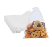 JRSHIRLEYLTD Sachets En Organza Blanc Protection Avec Cordon De Serrage, 20 PièCes, 15 X 20 Cm, Raisins, Sachets Cadeaux Pour Bijoux, Bonbons
