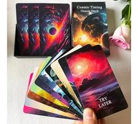 Jrskvaro Decks Time Oracle Card, cartes de chronométrage cosmiques, cartes oracle pour débutants, decks Oracle de timing divin pour vous aider à prévoir les délais.
